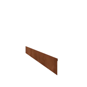 Corten steel lawn border edging - Flattened - Height 13 cm - 240 cm