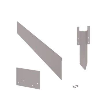 Galvanised steel lawn border edging - Flattened - Height 13 cm - Complete set 15 meter