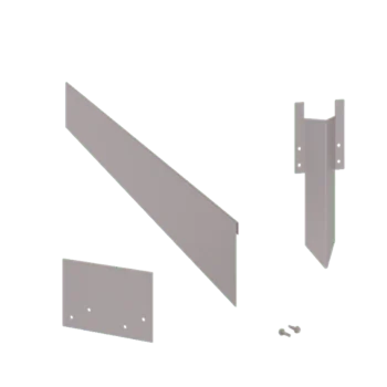 Galvanised steel lawn border edging - Flattened - Height 13 cm - Complete set 24 meter