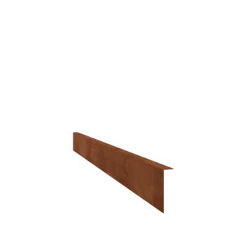 Corten steel lawn border edging - Bent edge - Height 12 cm - 150 cm