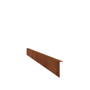 Corten steel lawn border edging - Bent edge - Height 12 cm - 240 cm