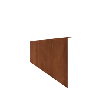 Corten steel lawn border edging - Bent edge - Height 34 cm - 150 cm