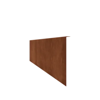 Corten steel lawn border edging - Bent edge - Height 34 cm - 240 cm