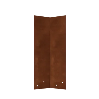 Corten steel joining plate - 45° - Height lawn border edging 45 cm