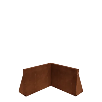 Corten steel retaining wall - Inner corner - 50 x 50 x 40 cm