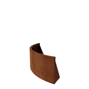 Corten steel retaining wall - Outer curve - 100 x 100 x 40 cm