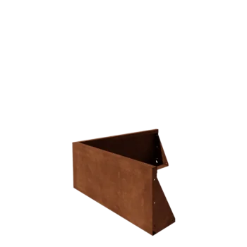 Corten steel retaining wall - Outer corner - 100 x 100 x 40 cm