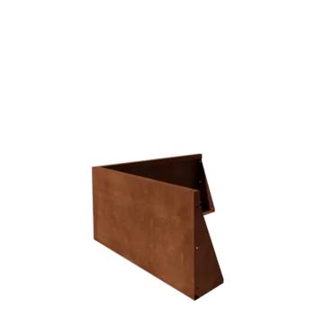 Corten steel retaining wall - Outer corner - 100 x 100 x 50 cm