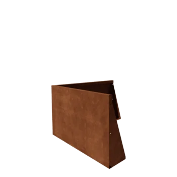 Corten steel retaining wall - Outer corner - 100 x 100 x 60 cm
