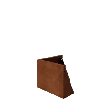 Corten steel retaining wall - Outer corner - 50 x 50 x 40 cm