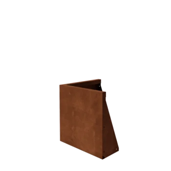 Corten steel retaining wall - Outer corner - 50 x 50 x 50 cm