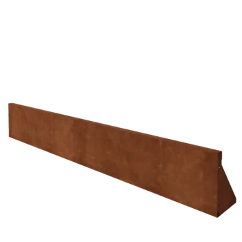 Corten steel retaining wall - Straight - 200 x 30 cm