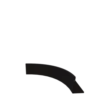 Steel retaining wall - Inner curve - 100 x 100 x 30 cm - RAL9005 matt (black)