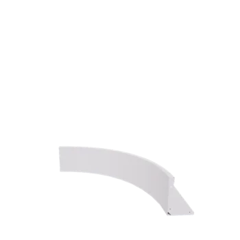 Steel retaining wall - Inner curve - 100 x 100 x 30 cm - RAL9005 matt (white)