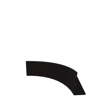 Steel retaining wall - Inner curve - 100 x 100 x 40 cm - RAL9005 matt (black)
