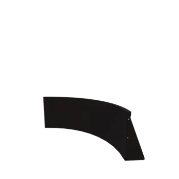 Steel retaining wall - Inner curve - 100 x 100 x 50 cm - RAL9005 matt (black)