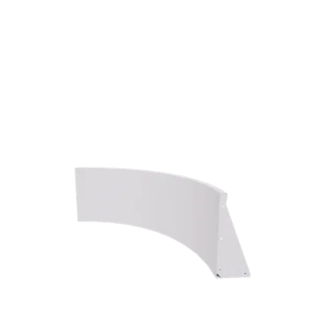 Steel retaining wall - Inner curve - 100 x 100 x 50 cm - RAL9005 matt (white)