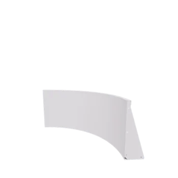 Steel retaining wall - Inner curve - 100 x 100 x 60 cm - RAL9005 matt (white)