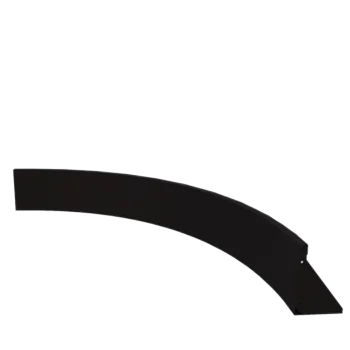 Steel retaining wall - Inner curve - 150 x 150 x 30 cm - RAL9005 matt (black)