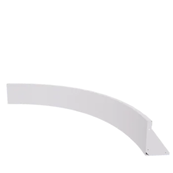 Steel retaining wall - Inner curve - 150 x 150 x 30 cm - RAL9005 matt (white)