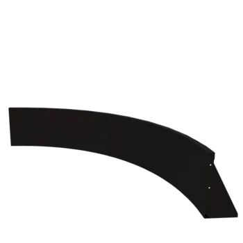 Steel retaining wall - Inner curve - 150 x 150 x 40 cm - RAL9005 matt (black)
