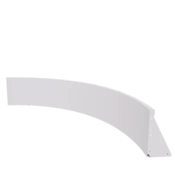 Steel retaining wall - Inner curve - 150 x 150 x 40 cm - RAL9005 matt (white)