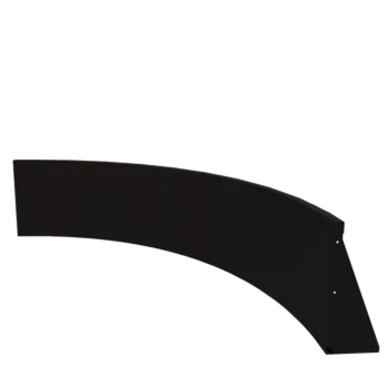 Steel retaining wall - Inner curve - 150 x 150 x 50 cm - RAL9005 matt (black)