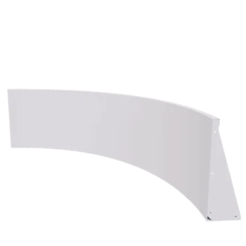 Steel retaining wall - Inner curve - 150 x 150 x 60 cm - RAL9005 matt (white)