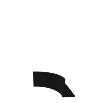 Steel retaining wall - Inner curve - 50 x 50 x 30 cm - RAL9005 matt (black)