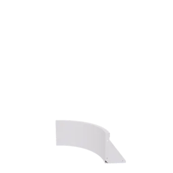 Steel retaining wall - Inner curve - 50 x 50 x 40 cm - RAL9005 matt (white)