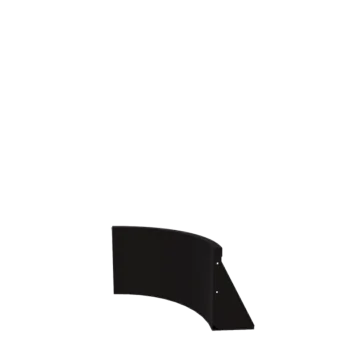 Steel retaining wall - Inner curve - 50 x 50 x 40 cm - RAL9005 matt (black)
