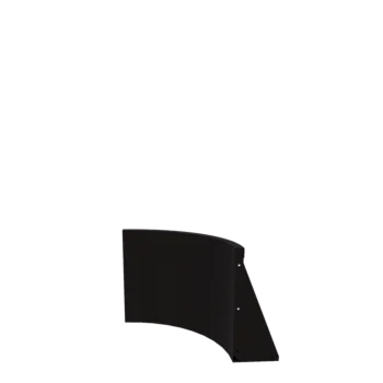 Steel retaining wall - Outer curve - 50 x 50 x 50 cm - RAL9005 matt (black)