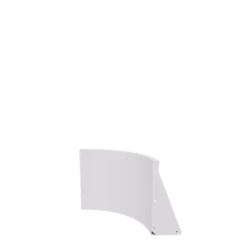 Steel retaining wall - Inner curve - 50 x 50 x 50 cm - RAL9005 matt (white)