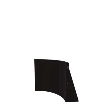 Steel retaining wall - Inner curve - 50 x 50 x 60 cm - RAL9005 matt (black)