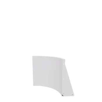 Steel retaining wall - Inner curve - 50 x 50 x 60 cm - RAL9005 matt (white)