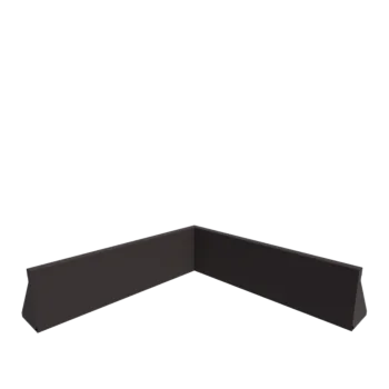 Steel retaining wall - Inner corner - 100 x 100 x 30 cm - Other RAL colour