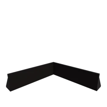 Steel retaining wall - Inner corner - 100 x 100 x 30 cm - RAL9005 matt (black)