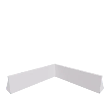Steel retaining wall - Inner corner - 100 x 100 x 30 cm - RAL9005 matt (white)