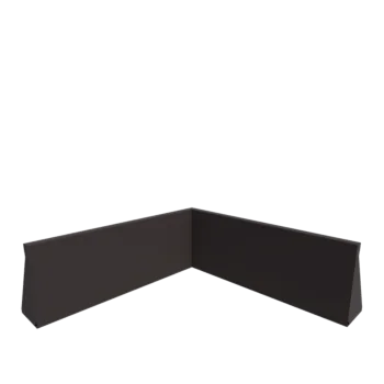 Steel retaining wall - Inner corner - 100 x 100 x 40 cm - Other RAL colour