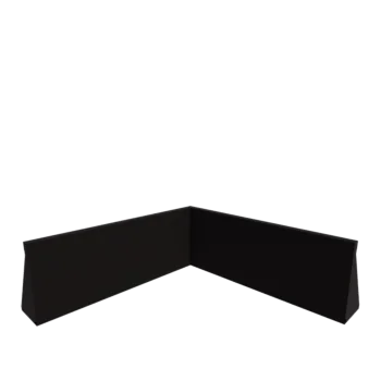 Steel retaining wall - Inner corner - 100 x 100 x 40 cm - RAL9005 matt (black)