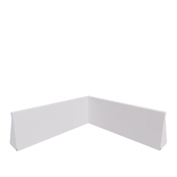 Steel retaining wall - Inner corner - 100 x 100 x 40 cm - RAL9005 matt (white)