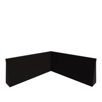 Steel retaining wall - Inner corner - 100 x 100 x 50 cm - RAL9005 matt (black)