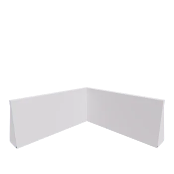 Steel retaining wall - Inner corner - 100 x 100 x 50 cm - RAL9005 matt (white)