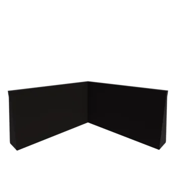 Steel retaining wall - Inner corner - 100 x 100 x 60 cm - RAL9005 matt (black)