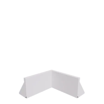 Steel retaining wall - Inner corner - 50 x 50 x 30 cm - RAL9005 matt (white)