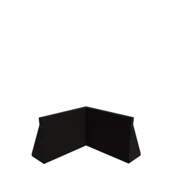 Steel retaining wall - Inner corner - 50 x 50 x 40 cm - RAL9005 matt (black)