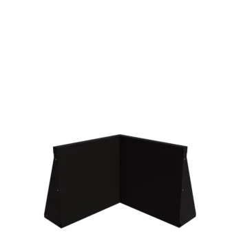 Steel retaining wall - Inner corner - 50 x 50 x 50 cm - RAL9005 matt (black)