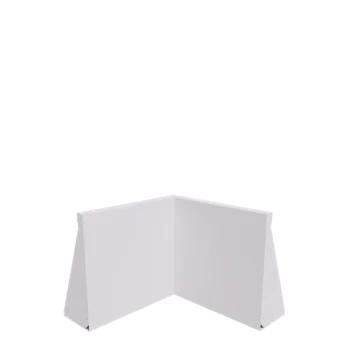 Steel retaining wall - Inner corner - 50 x 50 x 50 cm - RAL9005 matt (white)