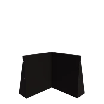 Steel retaining wall - Inner corner - 50 x 50 x 60 cm - RAL9005 matt (black)