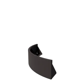 Steel retaining wall - Outer curve - 100 x 100 x 30 cm - RAL7016 matt (anthracite grey)